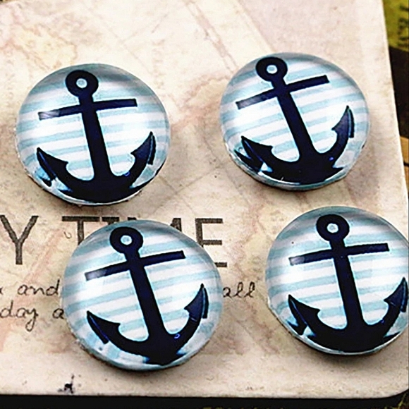 Choice of 4 stainless steel open bangle bracelets w/12mm cabachons.💲FIRM please - Picture 7 of 8